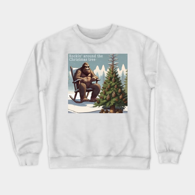 Bigfoot Christmas Crewneck Sweatshirt by TeawithAlice